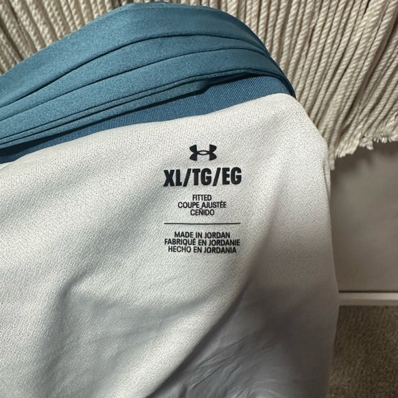 Under Armour Teal Patterned Women's Athletic Shorts with Wide Waistband - Picture 3 of 3